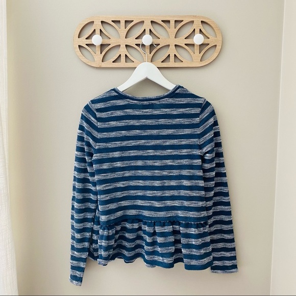Postmark by Anthro. Striped Long Sleeve Top Blue Sz Small - Picture 6 of 8
